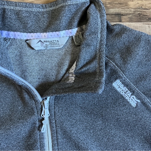 Regatta Great Outdoors Striped Ladies 1/4 Zip Pullover Jacket Us S/6 Uk 10 Eu 36 - Picture 2 of 8